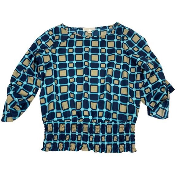 MICHAEL Michael Kors Geometric Blouse Sz XS - Picture 2 of 7